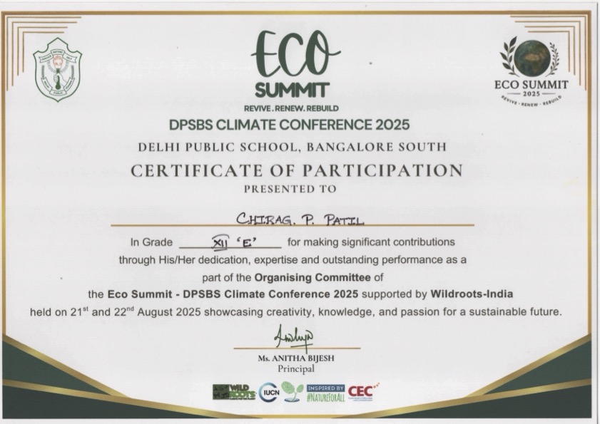Eco Summit Certificate