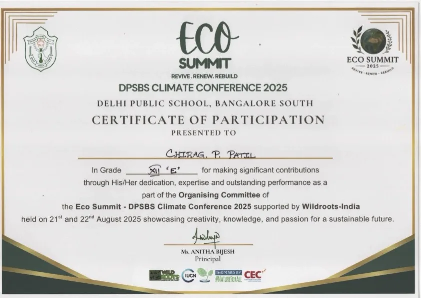 Eco Summit Certificate